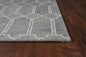 8' X 10' Slate Blue Hand Tufted Geometric Indoor Area Rug