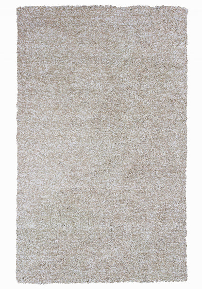 5' X 7' Ivory Heather Plain Indoor Area Rug