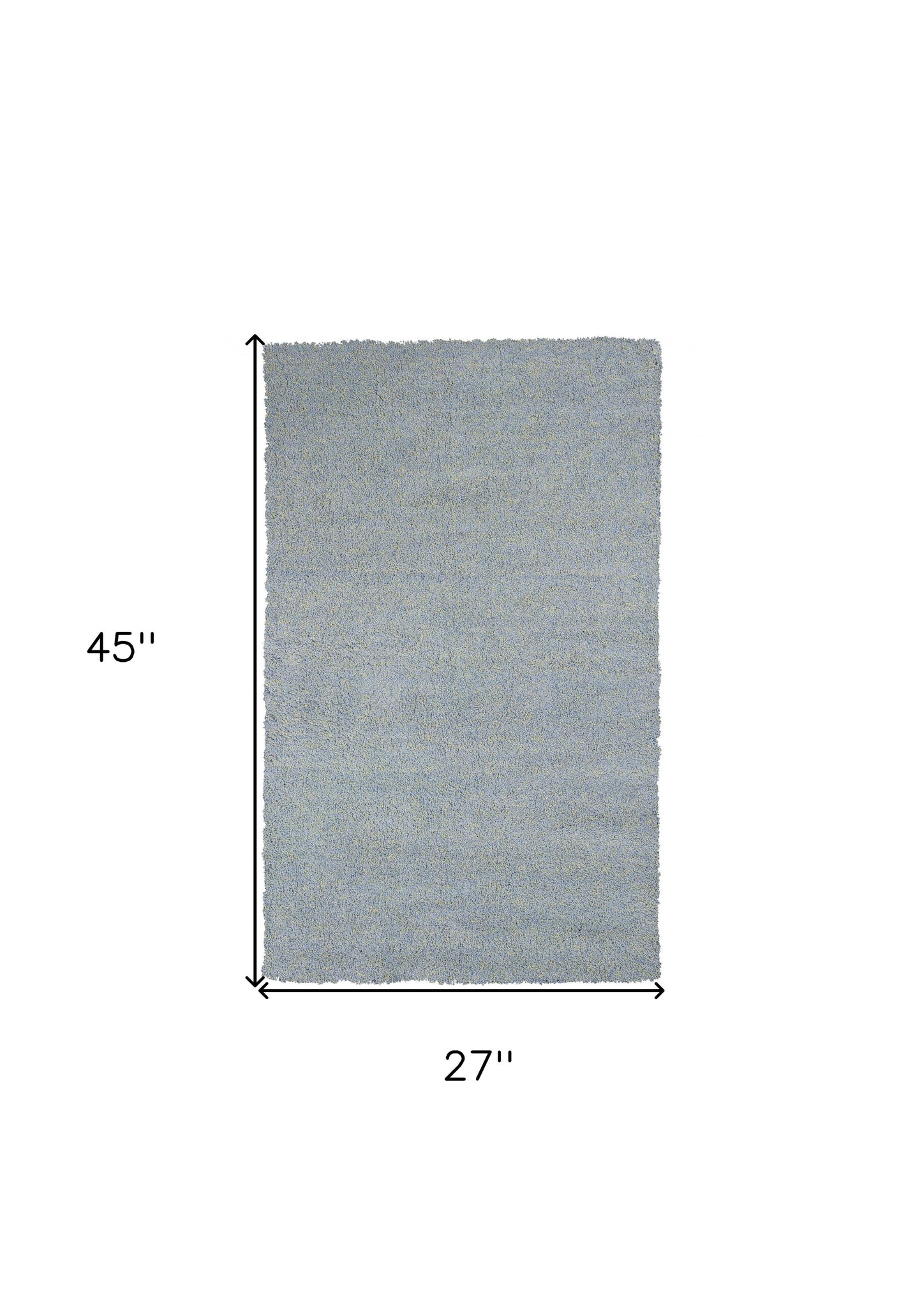 2' X 4' Polyester Blue Heather Area Rug