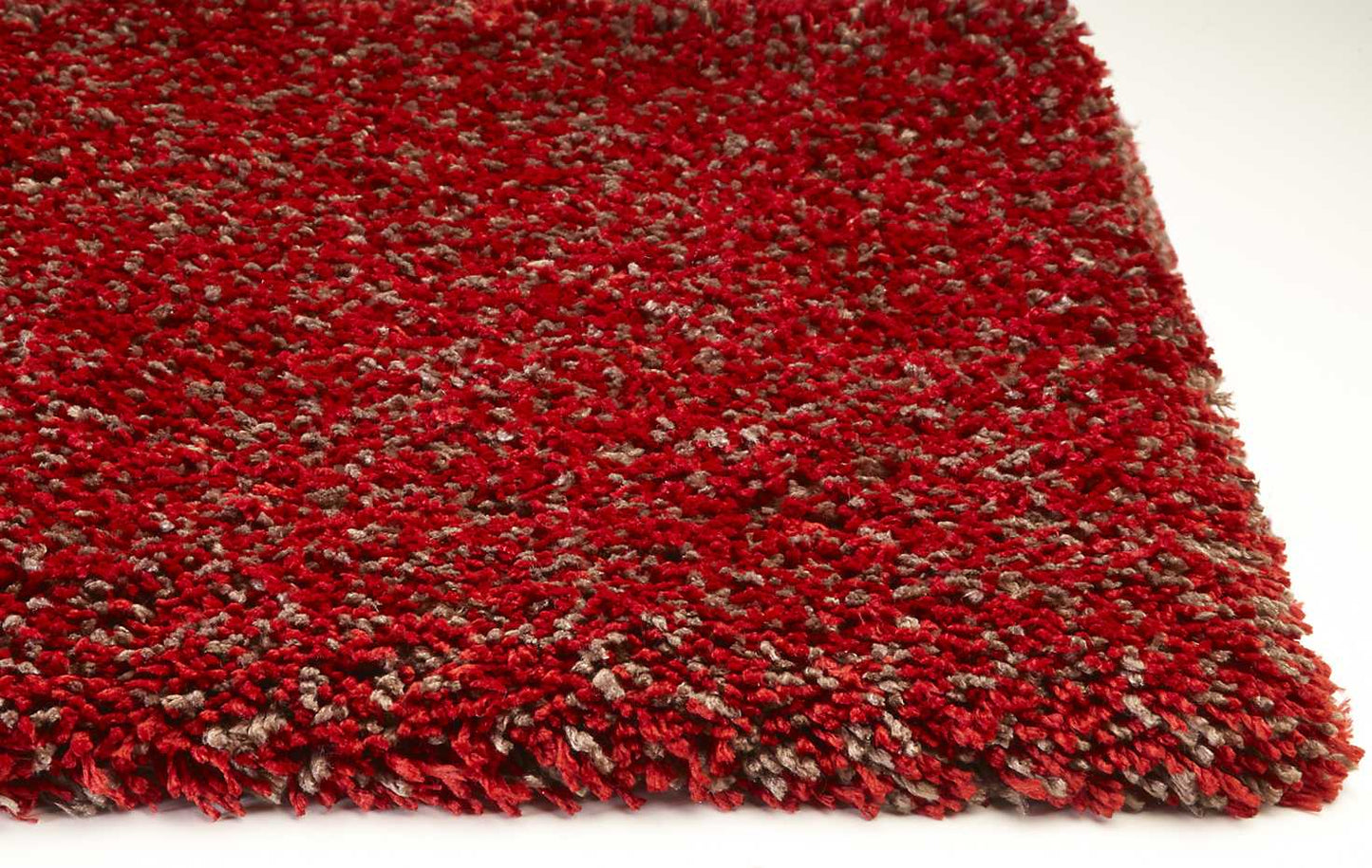 8' Round  Polyester Red Heather Area Rug