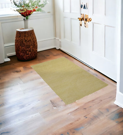 8' Canary Yellow Round Indoor Shag Rug