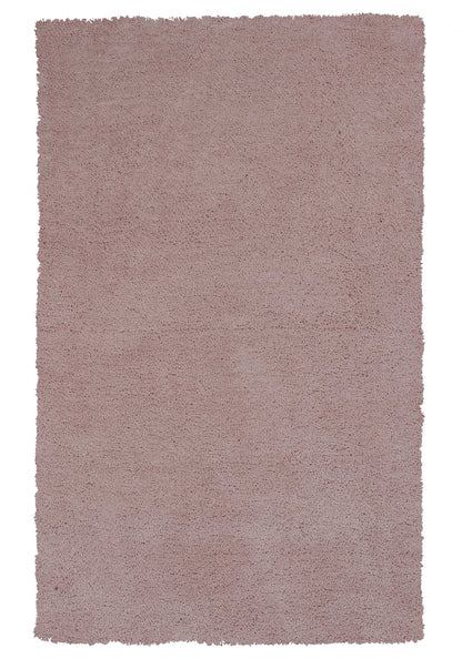 8' Round  Polyester Rose Pink Area Rug