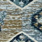 8' Charcoal Gray And Tan Woodland Lodge Runner Rug