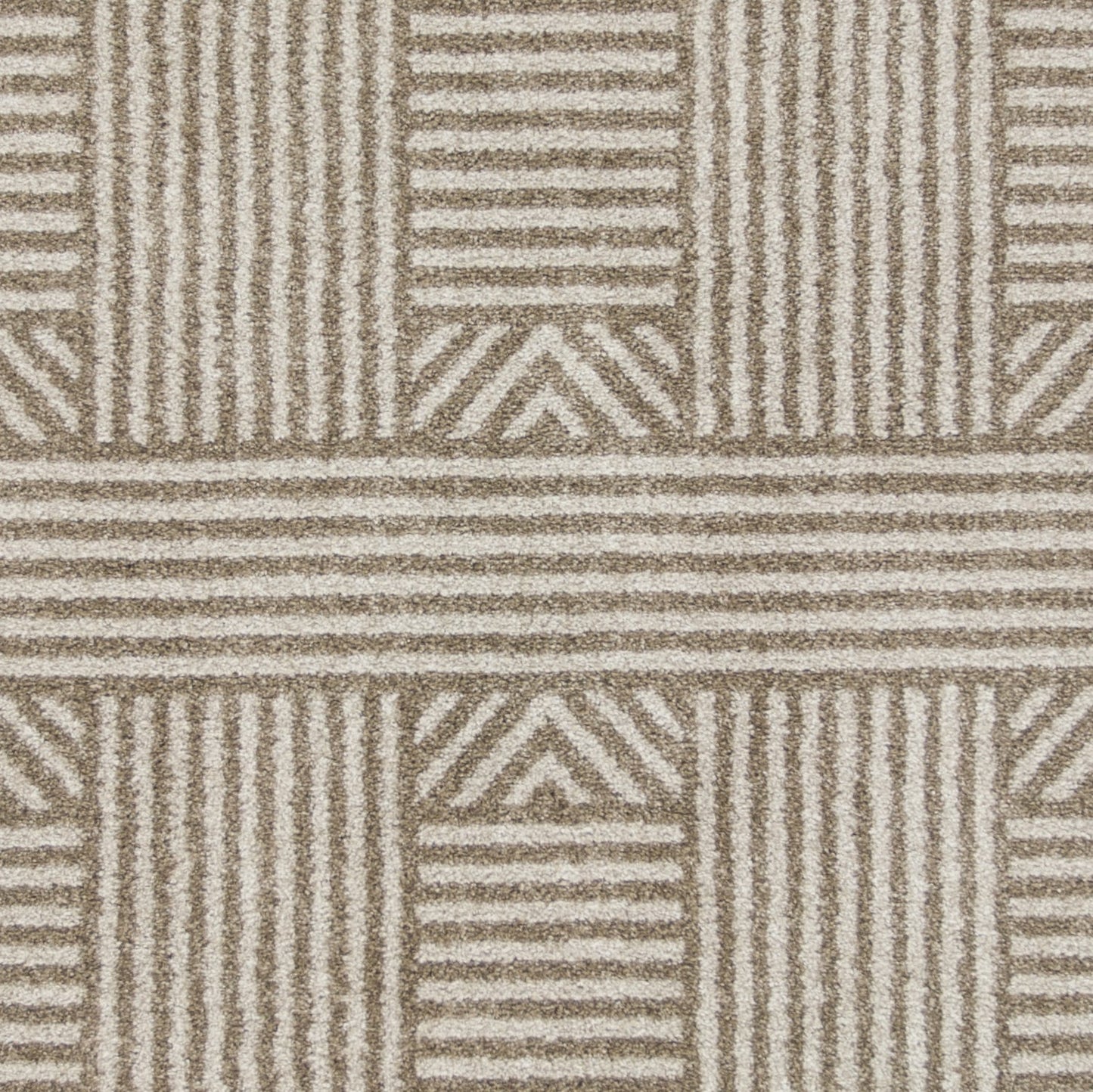 2' X 3' Beige and Ivory Geometric Indoor Outdoor Area Rug