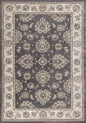 3' X 5' Gray and Ivory Floral Area Rug