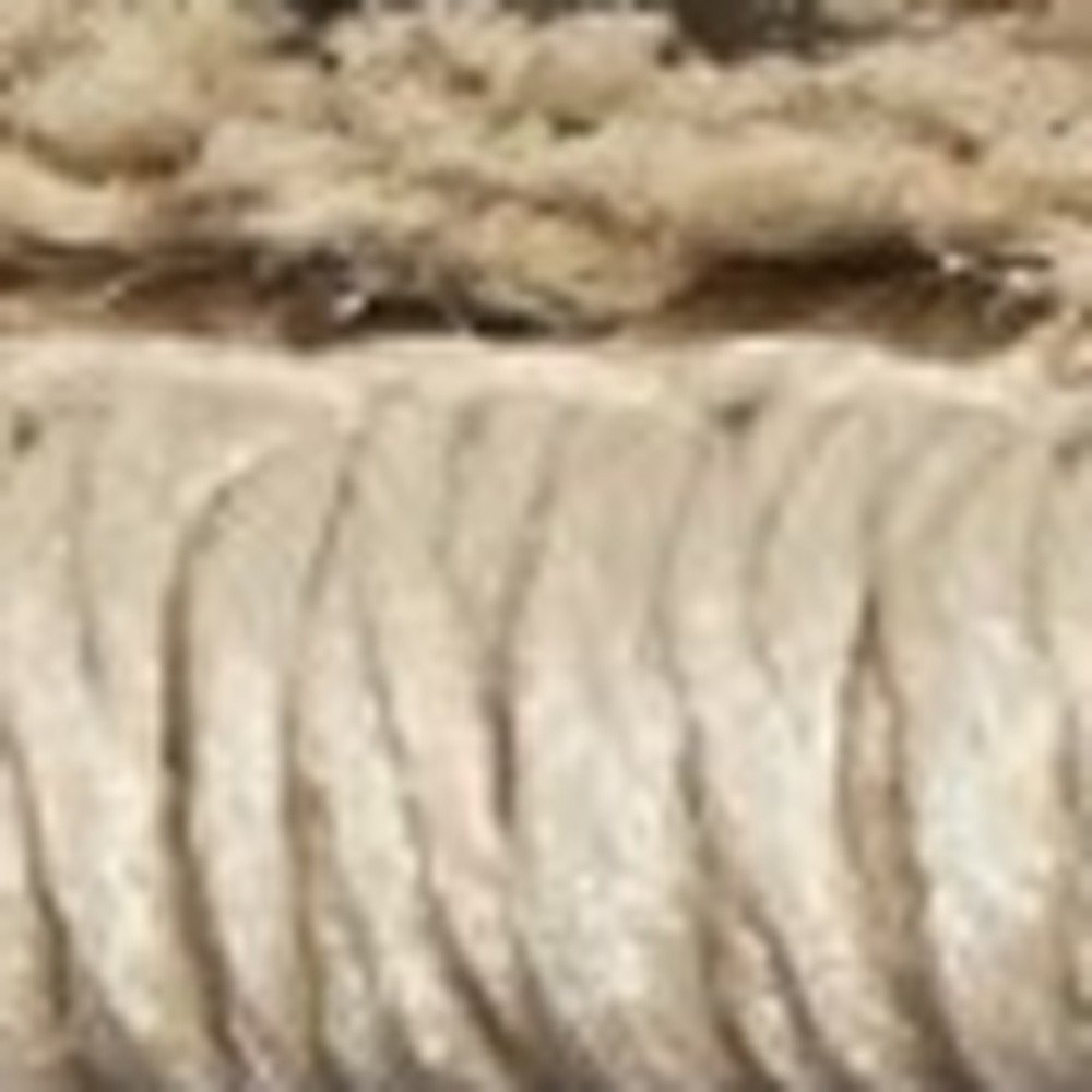 7' Champagne And Beige Damask Runner Rug