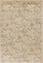 3' X 5' Ivory And Brown Floral Medallion Area Rug