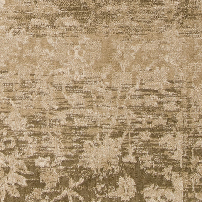 8' Beige Floral Runner Rug