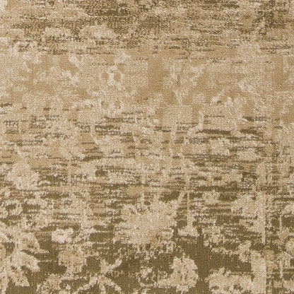 7' X 10' Beige And Tan Floral Medallion Area Rug