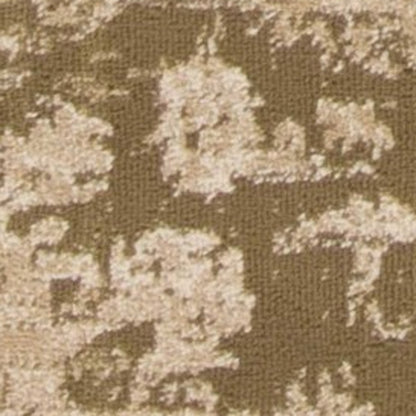 8' Beige Floral Runner Rug