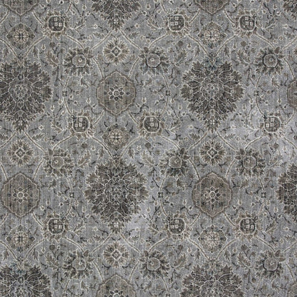 2' X 4' Silver Damask Area Rug