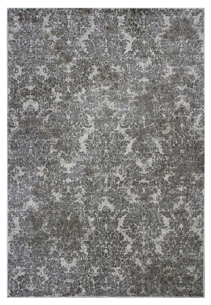 2' X 4' Ivory Damask Area Rug