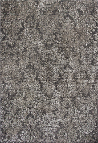 2' X 4' Taupe/Sand Damask Area Rug