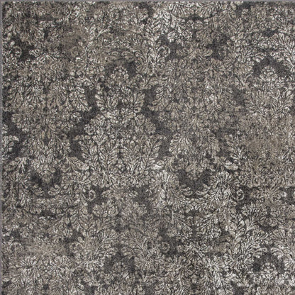 2' X 4' Taupe/Sand Damask Area Rug