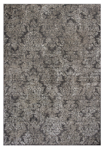 2' X 4' Taupe/Sand Damask Area Rug