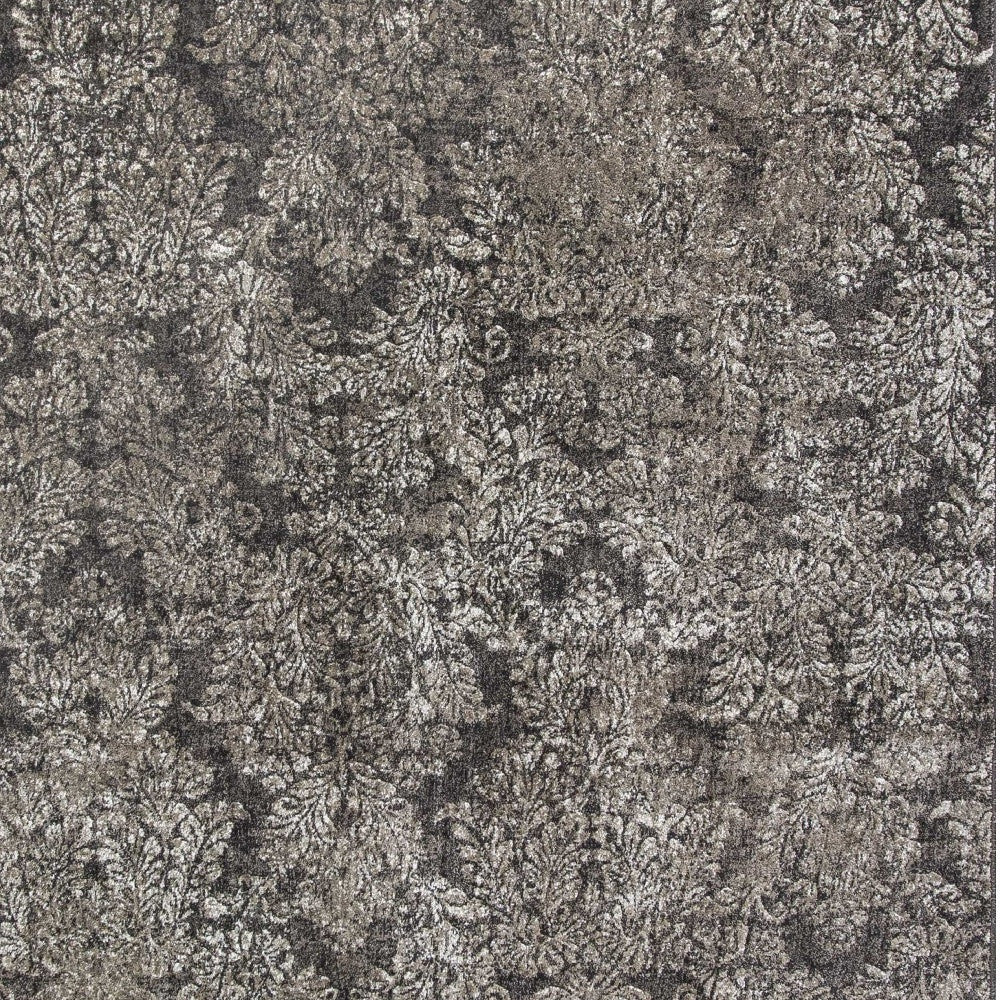 2' X 4' Taupe/Sand Damask Area Rug