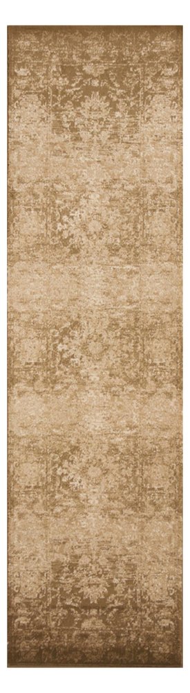7' X 10' Beige And Tan Floral Medallion Area Rug