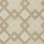 2' X 4' Ivory And Brown Wool Geometric Hand Tufted Area Rug