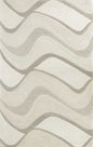 2' X 4' Ivory Hand Tufted Abstract Waves Indoor Accent Rug