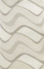 2' X 4' Ivory And Gray Wool Abstract Hand Tufted Area Rug