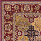 8' Red Orange And Black Quatrefoil Runner Rug