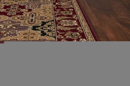 8' Red Orange And Black Quatrefoil Runner Rug
