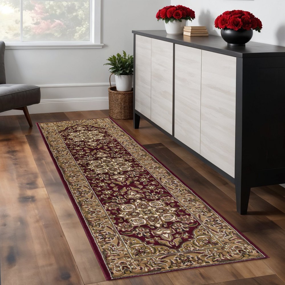 7' X 10'  Polypropylene Red Or  Beige Area Rug