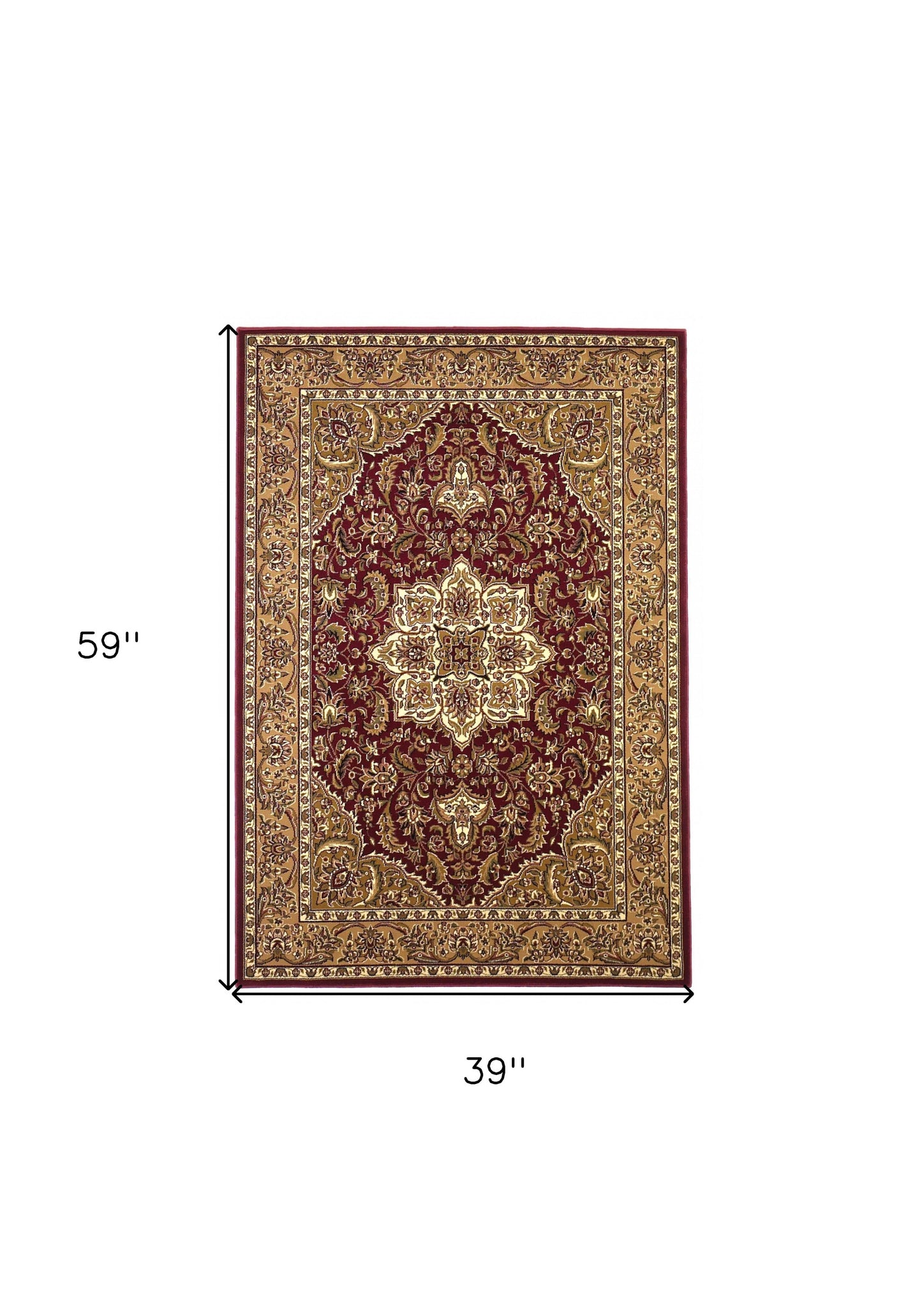 7' X 10'  Polypropylene Red Or  Beige Area Rug