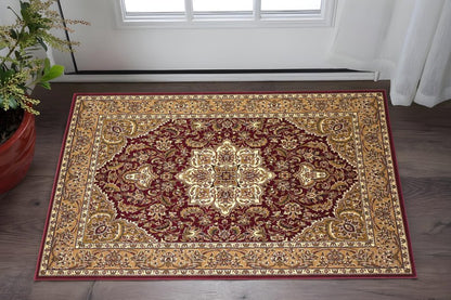 7' X 10'  Polypropylene Red Or  Beige Area Rug