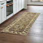 2' X 8' Beige Or Ivory Medallion Runner Rug