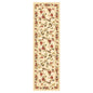 8' Ivory Green and Red Floral Vines Runner Rug