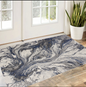 3' X 5' Gray Abstract Area Rug