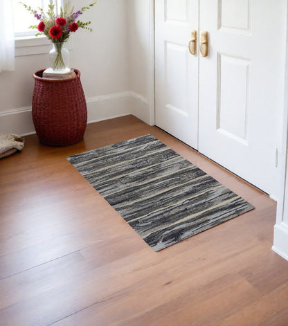 3' X 5' Gray Woodland Lodge Area Rug