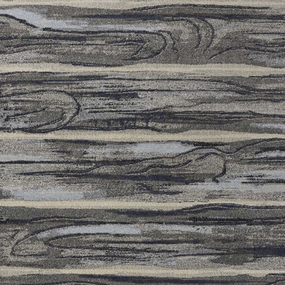 3' X 5' Gray Blue And Black Abstract Area Rug