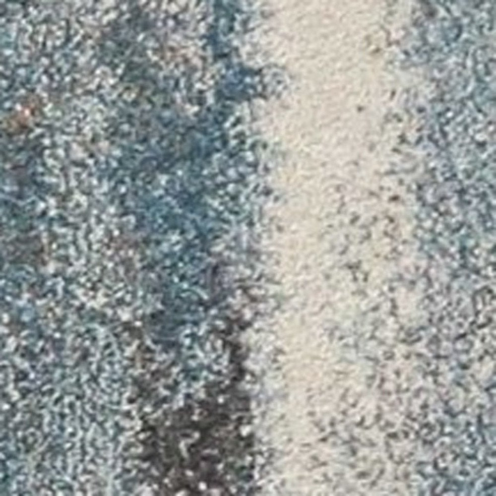 3' X 5' Teal Blue And White Abstract Area Rug