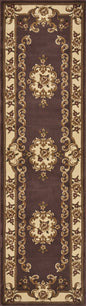 2' X 8' Plum Or Ivory Medallion Runner Rug