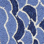8' Blue Ivory And Green Fish Hand Tufted Runner Rug