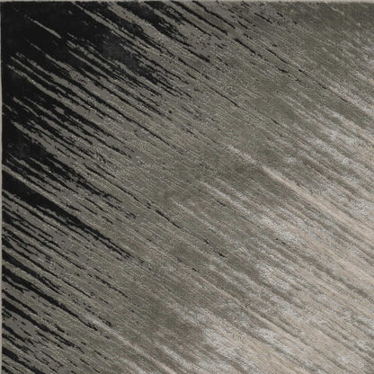 7' X 10' Silver And Gray Abstract Area Rug