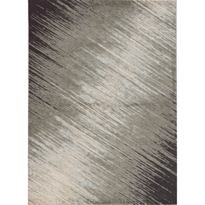 7' X 10' Silver And Gray Abstract Area Rug