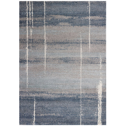 3' X 5' Blue Machine Woven Ombre Indoor Area Rug