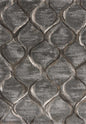 3' X 5' Charcoal And Light Gray Ogee Area Rug