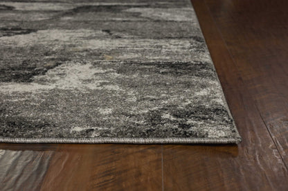 3' X 5' Grey Abstract Design Area Rug