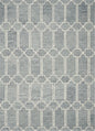 3' X 5' Slate Blue Hand Tufted Geometric Indoor Area Rug