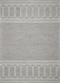 3' X 5' Gray And Ivory Wool Geometric Hand Tufted Area Rug