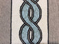 3' X 5' Ivory Light Blue And Gray Geometric Hand Hooked Worn/Fade Area Rug