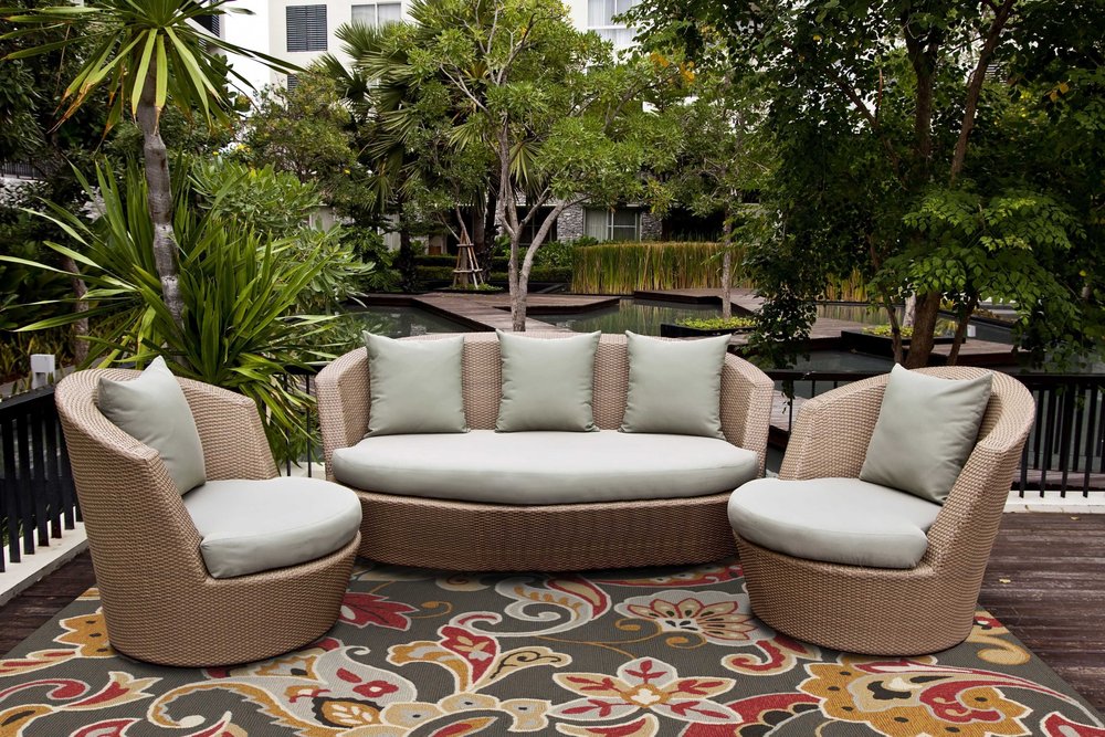 3' X 5' Taupe Red And Gray Floral Hand Tufted Area Rug