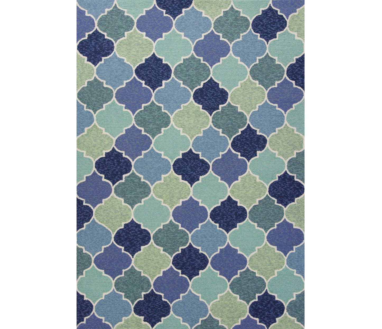 3' X 5' Blue Trellis Hand Tufted Area Rug