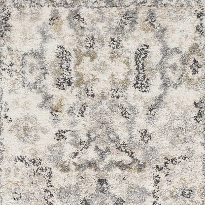 3' X 5' Ivory Floral Distressed Area Rug