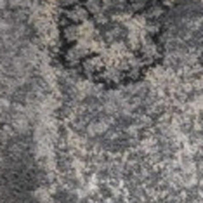 3' X 5' Gray And Light Gray Floral Medallion Area Rug