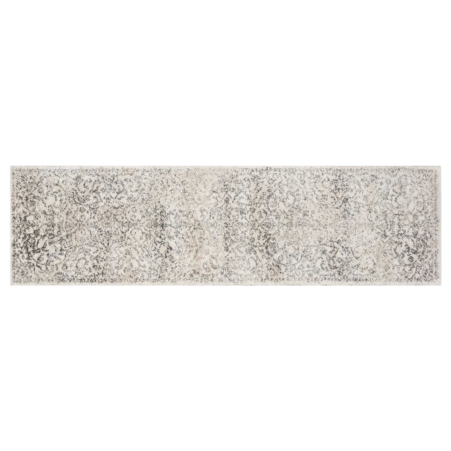 8' Runner Ivory Floral Runner Rug